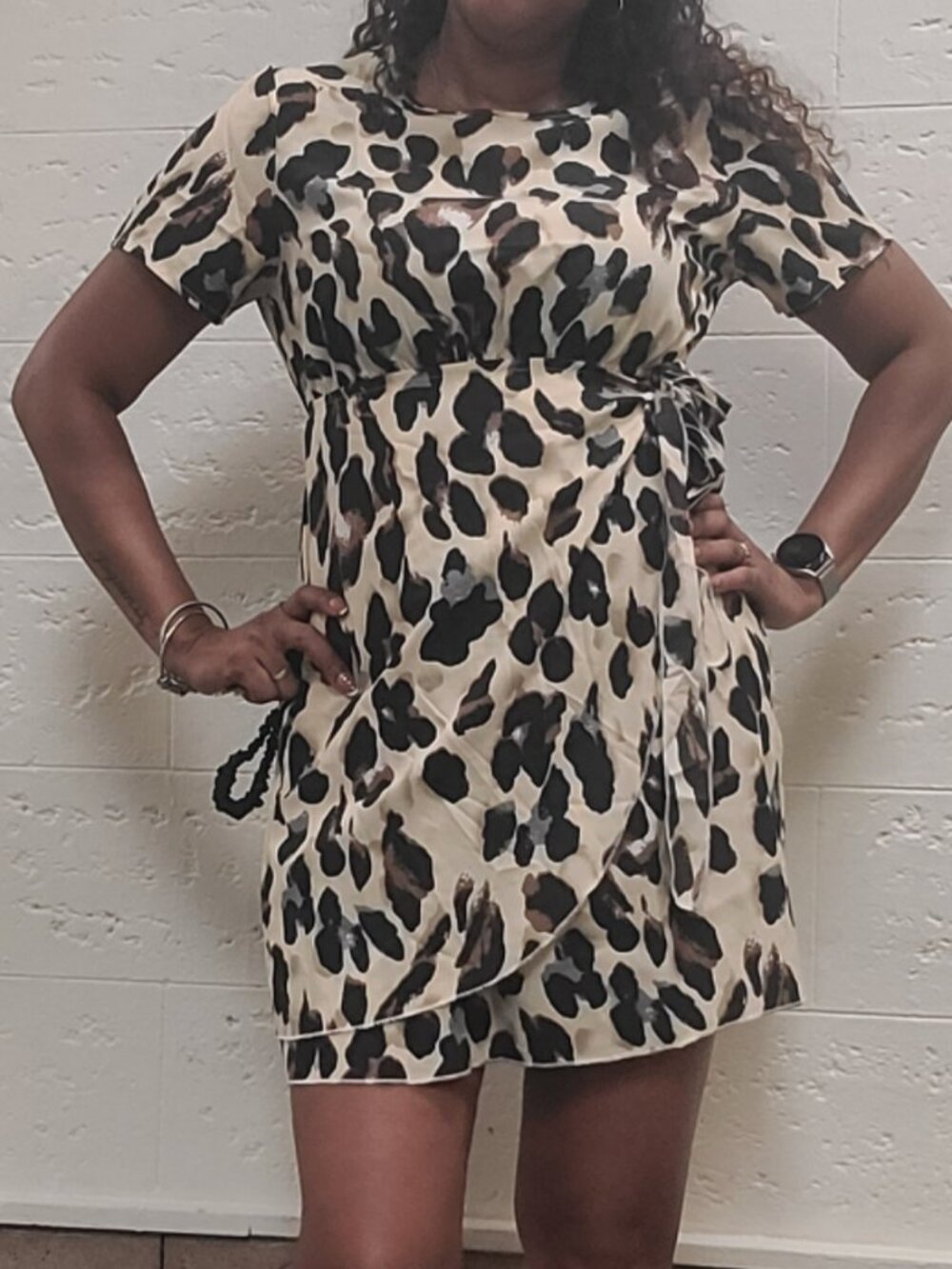 Amazon leopard dress fits medium